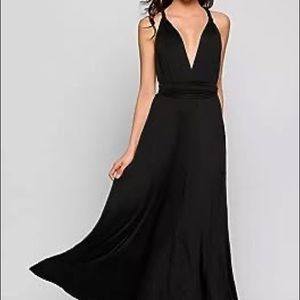 🖤 NEW Black Soft Jersey Stretch Halter Maxi Dress by RUBBER DUCKY PROD.